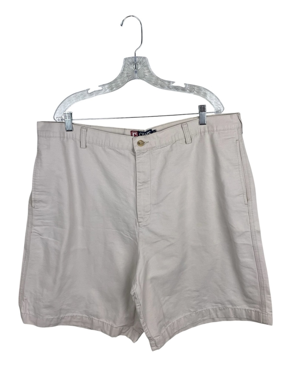 Chaps by Ralph Lauren Men's Flat Front Cotton Chino Shorts Size 40 Tan Preppy